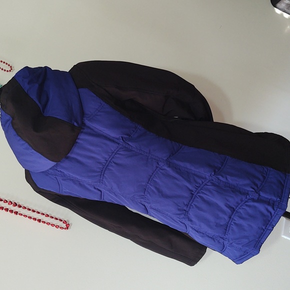 Guess Two Tone Winter Coat Blue/Black Med - Picture 6 of 16